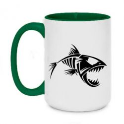 Чашка двухцветная 420ml Piranha - PrintSalon