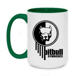 Чашка двухцветная 420ml Pitbull loco - PrintSalon