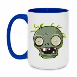 Чашка двухцветная 420ml Plants vs zombie head - PrintSalon
