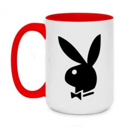 Чашка двухцветная 420ml плейбой - PrintSalon