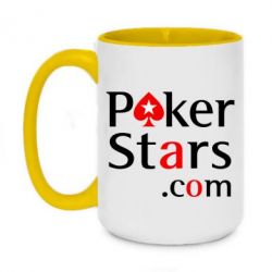 Чашка двухцветная 420ml Poker Stars - PrintSalon