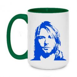 Чашка двухцветная 420ml Портрет Курта Кобейна - PrintSalon
