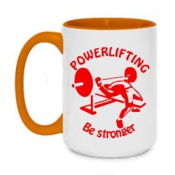 Чашка двокольорова велика Powerlifting be Stronger - PrintSalon