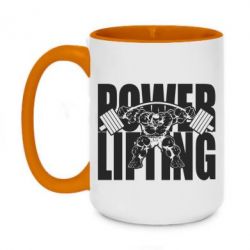 Чашка двухцветная 420ml Powerlifting logo - PrintSalon