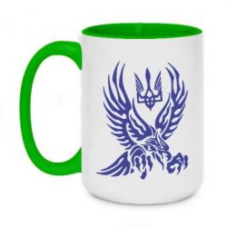 Чашка двокольорова велика Птах та герб - PrintSalon