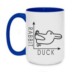 Чашка двухцветная 420ml Rabbit and duck - PrintSalon