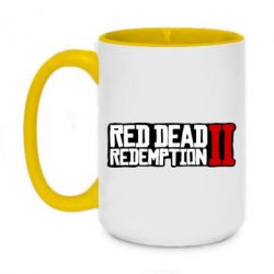 Чашка двухцветная 420ml Red Dead Redemption logo - PrintSalon