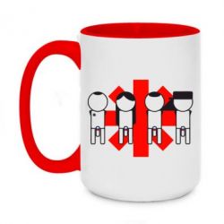 Чашка двухцветная 420ml Red Hot Chili Peppers Group - PrintSalon