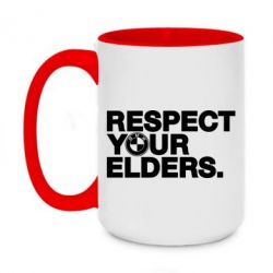 Чашка двокольорова велика Respect your elders. - PrintSalon