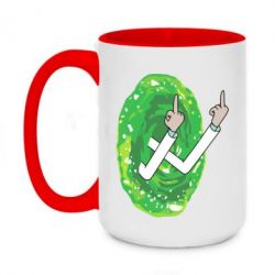 Чашка двухцветная 420ml Rick Fuck you all - PrintSalon
