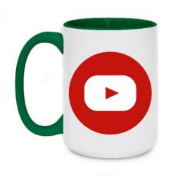 Чашка двухцветная 420ml Round logo - PrintSalon