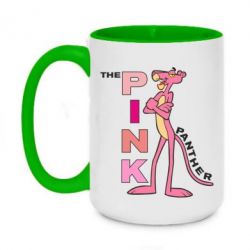 Чашка двухцветная 420ml Розовая пантера - PrintSalon