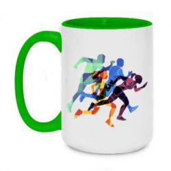 Чашка двухцветная 420ml Run - PrintSalon
