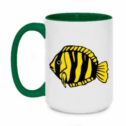 Чашка двухцветная 420ml рыбка - PrintSalon