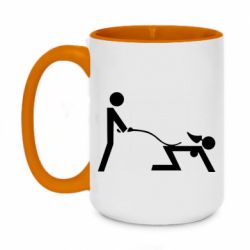 Чашка двухцветная 420ml Садо-мазо - PrintSalon