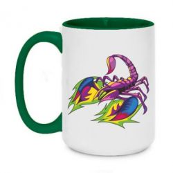 Чашка двухцветная 420ml Scorpion tattoo - PrintSalon