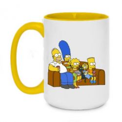 Чашка двухцветная 420ml Семейство Симпсонов - PrintSalon