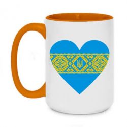 Чашка двокольорова велика Серце України - PrintSalon