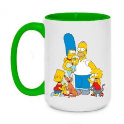 Чашка двухцветная 420ml Simpsons Family - PrintSalon