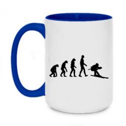 Чашка двухцветная 420ml Ski evolution - PrintSalon
