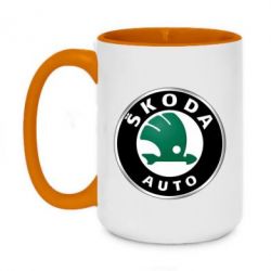 Чашка двухцветная 420ml Skoda Auto - PrintSalon