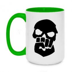 Чашка двухцветная 420ml Skull and Fist - PrintSalon