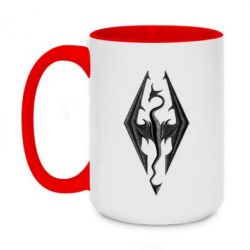 Чашка двокольорова велика Skyrim Logo 3D - PrintSalon