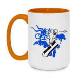 Чашка двухцветная 420ml Сноубординг - PrintSalon