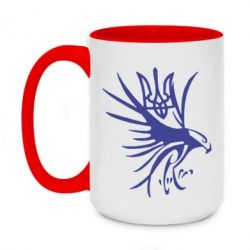Чашка двухцветная 420ml Сокіл та герб України - PrintSalon