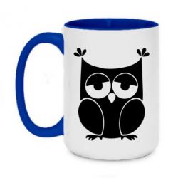 Чашка двухцветная 420ml Сова - PrintSalon