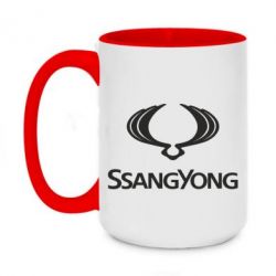 Чашка двокольорова велика SsangYong Logo - PrintSalon