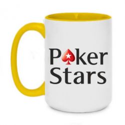 Чашка двухцветная 420ml Stars of Poker - PrintSalon