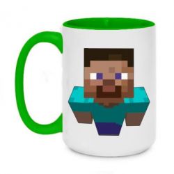 Чашка двухцветная 420ml Steve from Minecraft - PrintSalon