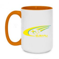 Чашка двухцветная 420ml Subaru WRT - PrintSalon