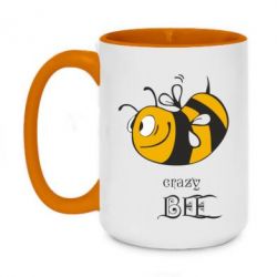 Чашка двокольорова велика Шалена бджілка - PrintSalon