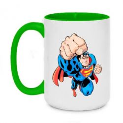 Чашка двокольорова велика Супермен Комікс - PrintSalon