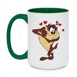 Чашка двокольорова велика Taz in love - PrintSalon