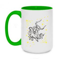 Чашка двухцветная 420ml Телец - PrintSalon