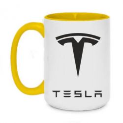 Чашка двухцветная 420ml Tesla Logo - PrintSalon