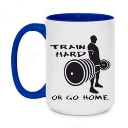 Чашка двокольорова велика Train Hard or Go Home - PrintSalon