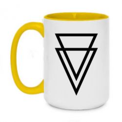 Чашка двухцветная 420ml Triangles - PrintSalon