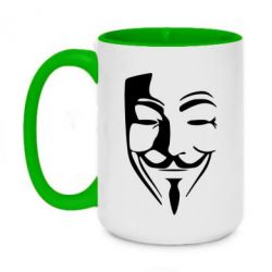 Чашка двухцветная 420ml Tribal anonymous - PrintSalon