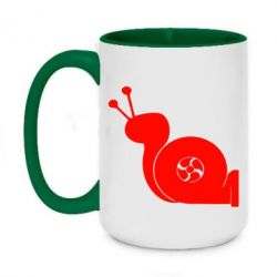 Чашка двухцветная 420ml Турбо-улитка - PrintSalon