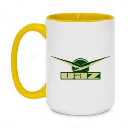 Чашка двухцветная 420ml UAZ Лого - PrintSalon