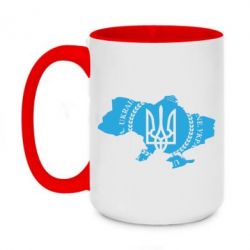 Чашка двокольорова велика Ukrainian Map - PrintSalon