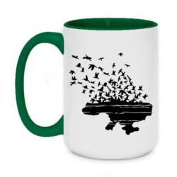 Чашка двухцветная 420ml Українські птахи - PrintSalon