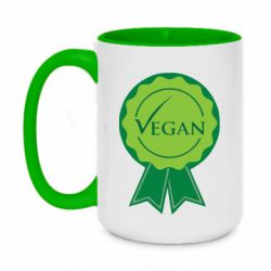Чашка двокольорова велика Vegan - PrintSalon