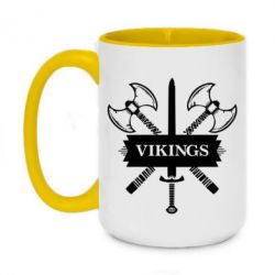 Чашка двокольорова велика Вікінги меч - PrintSalon