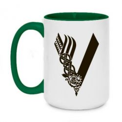 Чашка двухцветная 420ml Викинги - PrintSalon