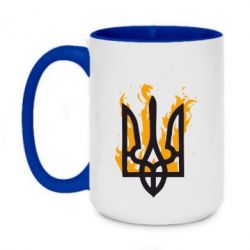 Чашка двухцветная 420ml Вогняний Герб - PrintSalon